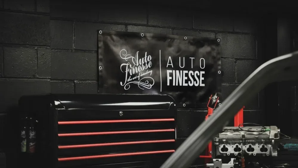 Garážová plachta s logem Auto Finesse — detail produktu 2