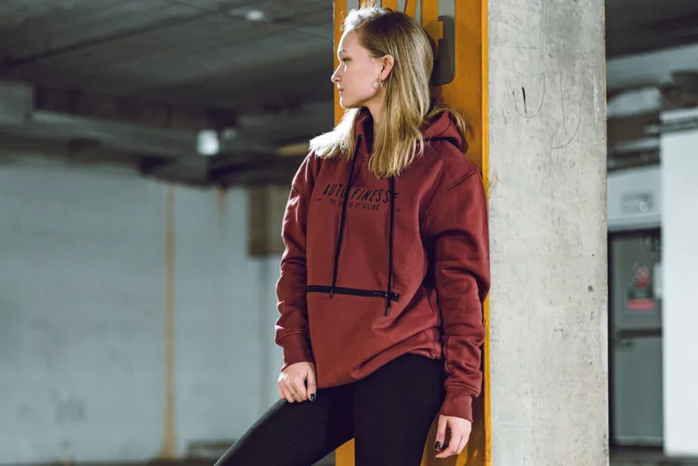 Mikina s kapucí Auto Finesse MK2 Essentials červená velikost XL — detail produktu 3